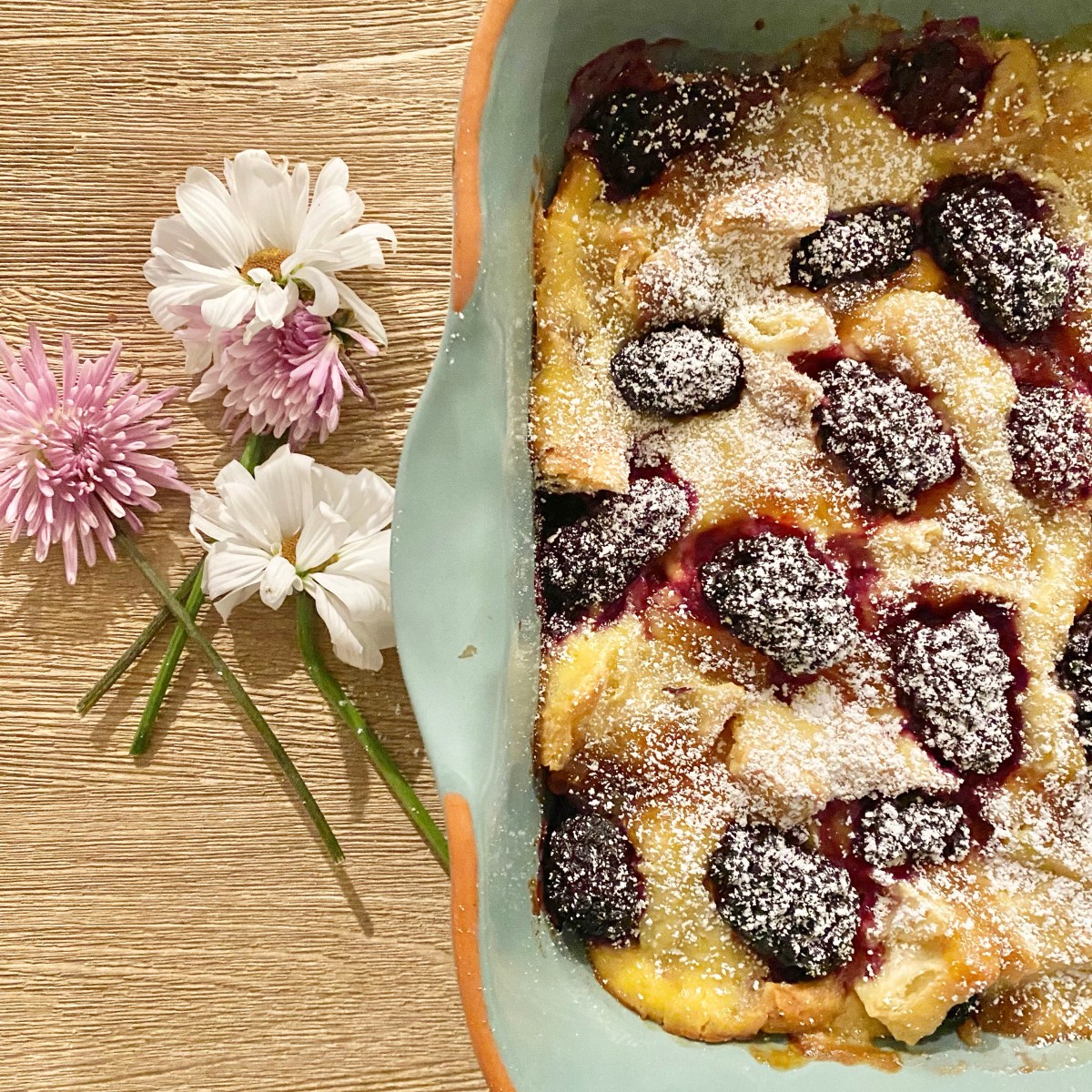 Late Summer Blackberry & Peach Bread&nbsp;Pudding